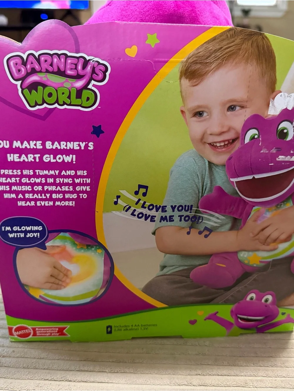 Fisher-Price Bright Pink Plush Dinosaur Learning Toy